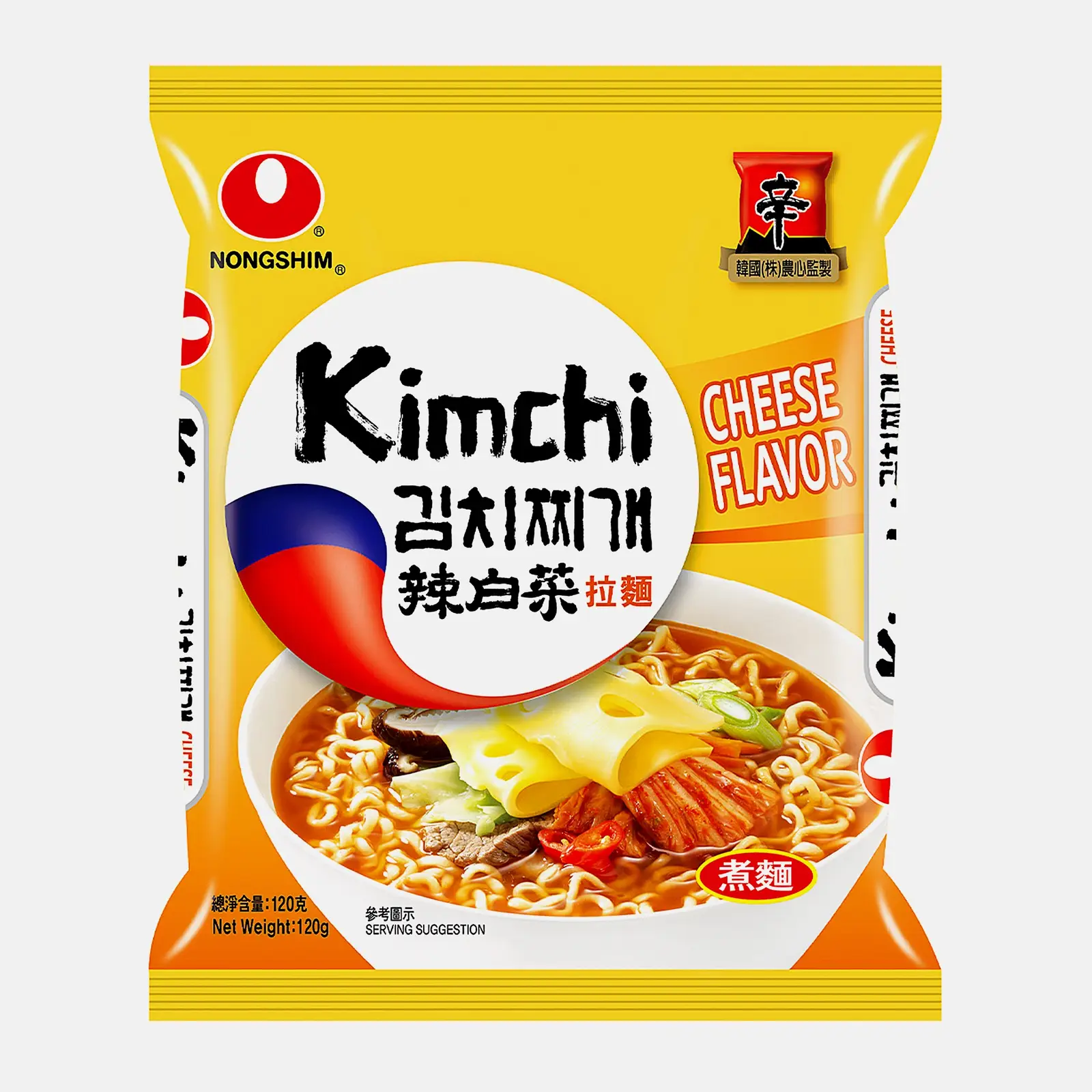 Лапша Nongshim Кимчи Рамен с сырным вкусом 120г