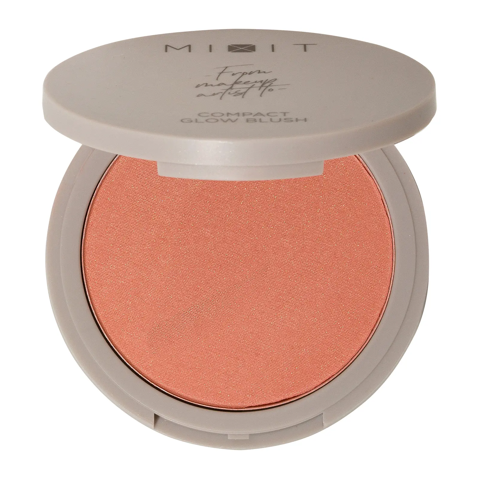 Румяна для лица Mixit Make Up Компактные сияющие тон 02 10г