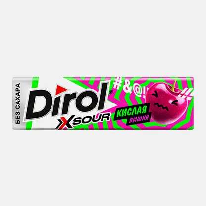 Жевательная резинка Кислая вишня без сахара Dirol 13.6г