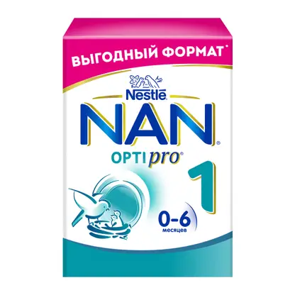 Изображение товара Смесь молочная сухая Nan 1 Optipro до 6 месяцев 1.05кг