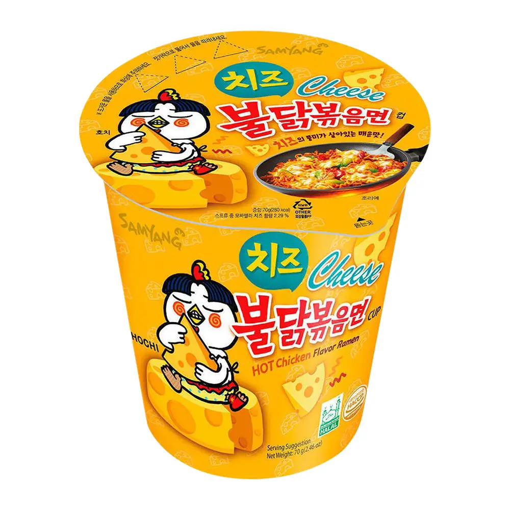 Изображение товара Лапша быстрого приготовления Hot Chicken Flavor Ramen with Cheese Samyang 70г
