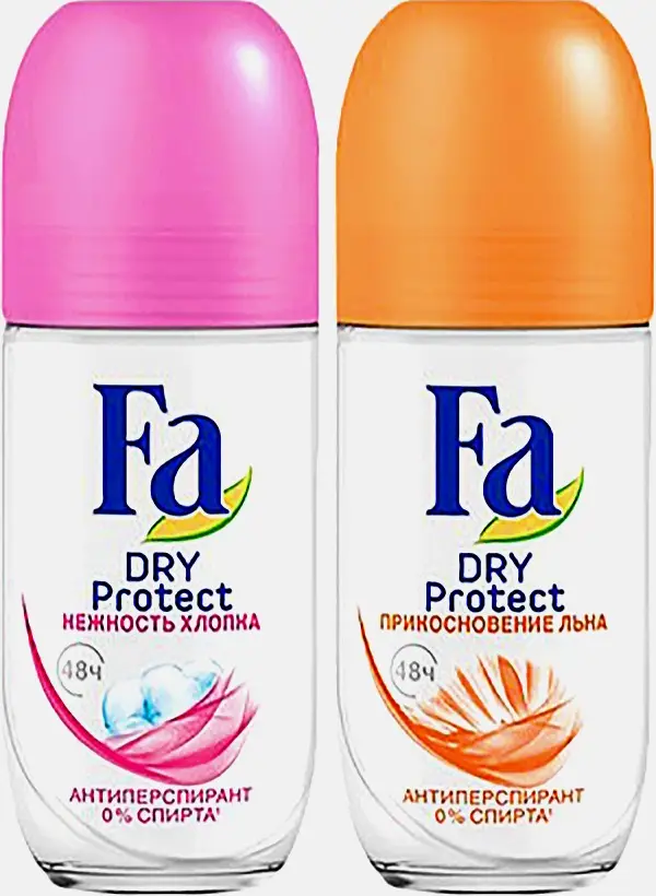 Дезодорант Фа Dry Protect рол Нежность хлопка Прикосновение льна роликовый 50мл в ассортименте