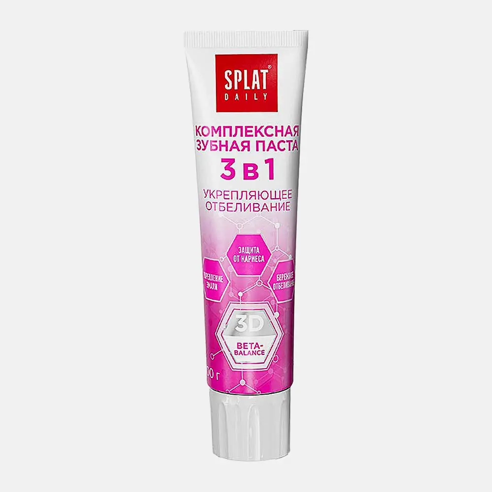 Зубная паста Укрепляющее отбеливание 3в1 Daily Splat 100г - фото 2