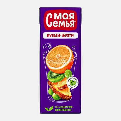 Напиток сокосодержащий Мульти-Фрути Моя семья 200мл