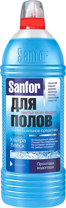 Изображение товара Средство для мытья полов Sanfor 1л освежающий цитрус и прохлада водопада