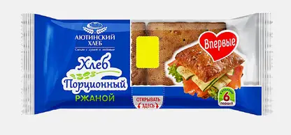 Хлеб Порционный пшенично-ржаной нарезанный Аютинский хлеб 300г