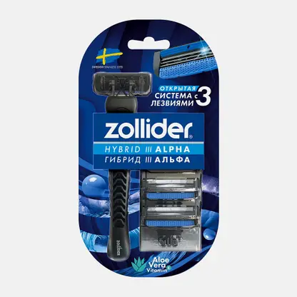Бритва Zollider Hybrid 3 alpha 3 лезвия + 3 кассеты