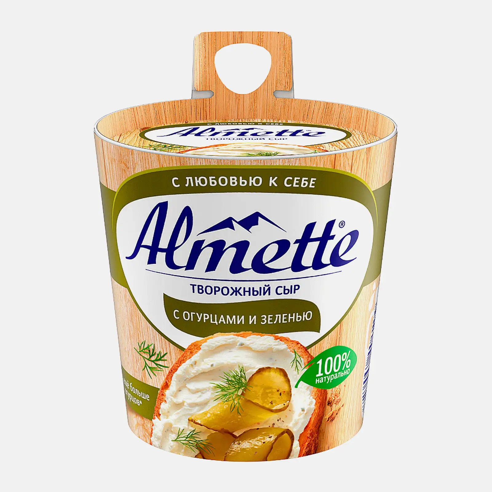 Изображение товара Сыр творожный Almette с огурцами и зеленью 60% 150г Изображение товара Сыр творожный Almette с огурцами и зеленью 60% 150г