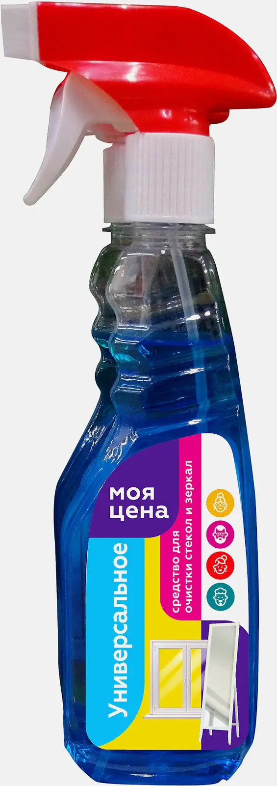 Изображение товара Средство для стекол и зеркал Моя цена 0.5л Универсальное очистительное средство с распылителем