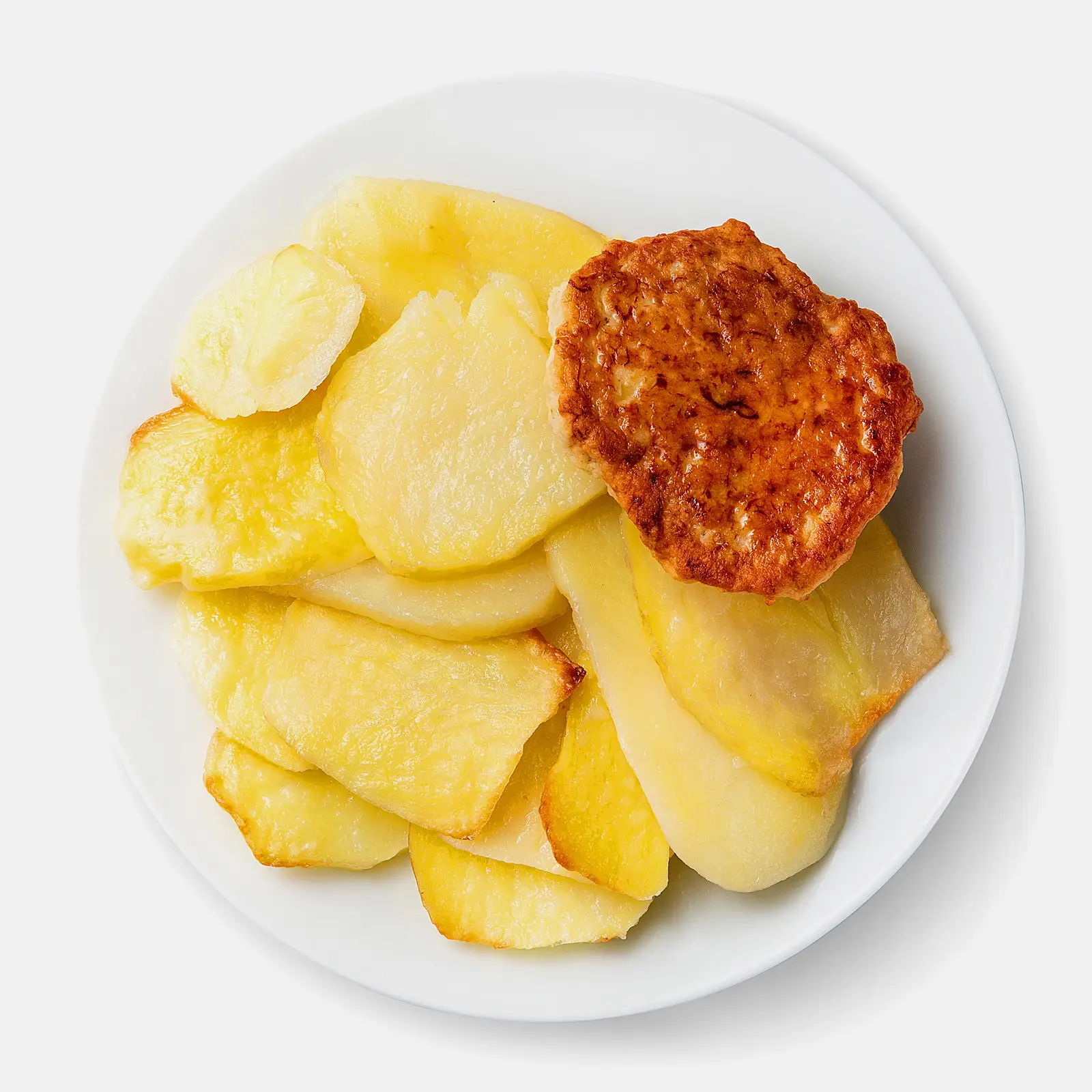 Изображение товара Биточек куриный с капустой и картофелем 180г Cook Chart Корона-Фуд быстрое блюдо