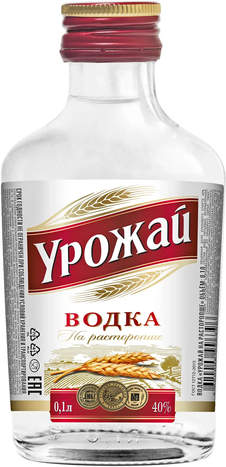 Изображение товара Водка Урожай на расторопше 40% 100 мл натуральный напиток