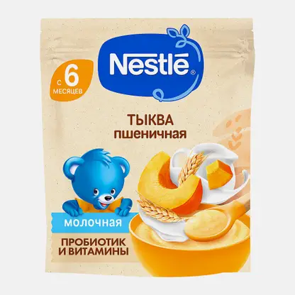 Каша детская молочная пшеничная с тыквой с 6 месяцев Nestle 200г