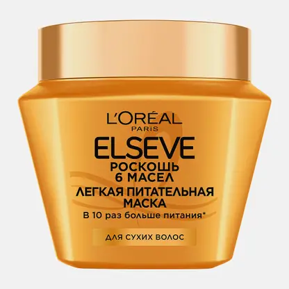 Маска для сухих волос L’Oréal Paris Elseve питательная с маслами марулы и камелии Роскошь 6 масел 300мл
