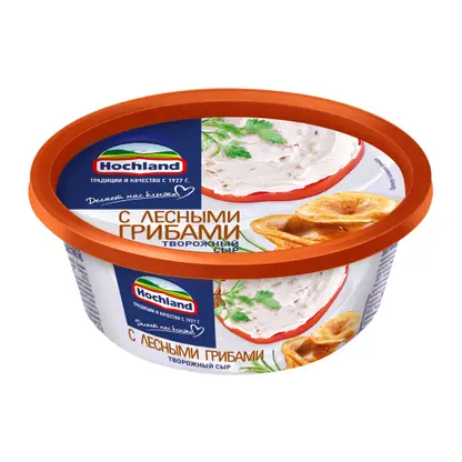 Изображение товара Сыр творожный Hochland с лесными грибами 60% 140г