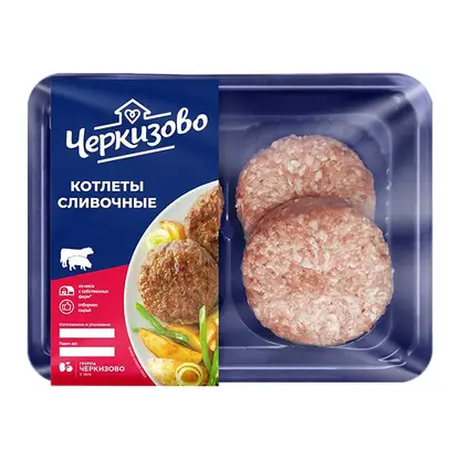 Изображение товара Котлеты сливочные Черкизово 400г свежие охл. мясные продукты