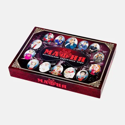 Игра настольная карточная Мафия с масками 10кор 320г 30*21*4.2см