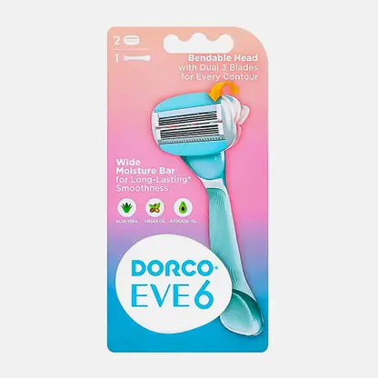 Бритва женская Dorco Eve 6 шесть лезвий сменные кассеты в комплекте 2шт