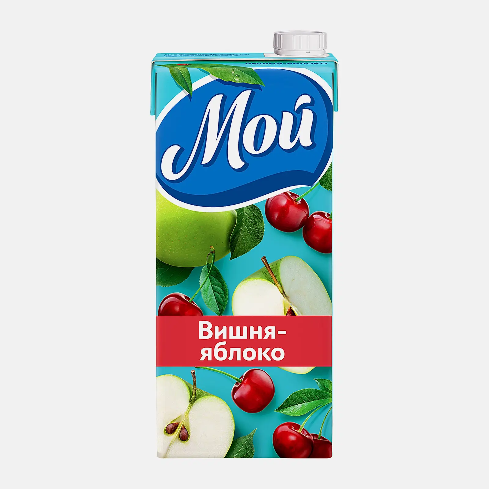 Изображение товара Нектар Мой вишня-яблоко 950 мл освежающий фруктовый напиток