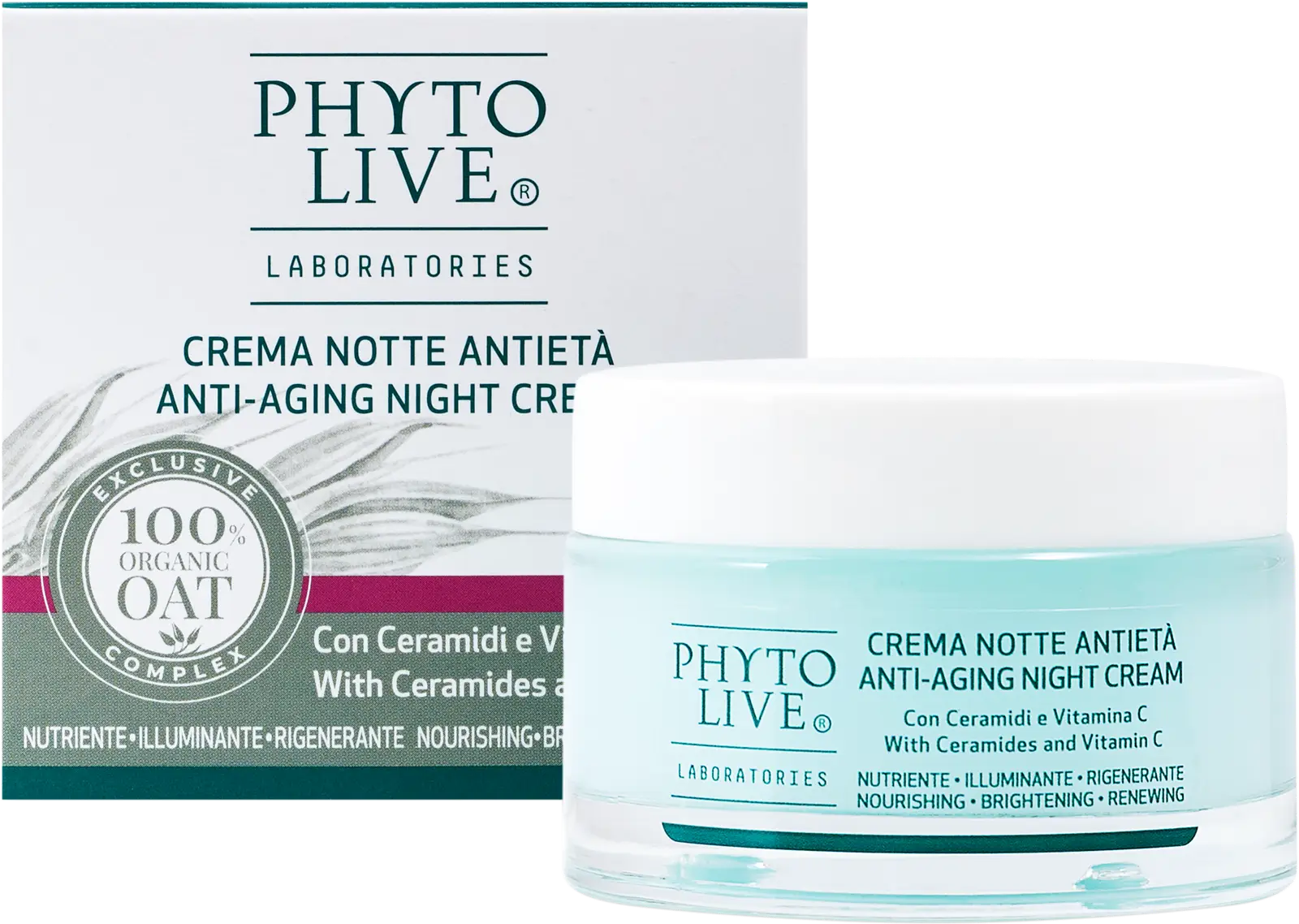 Крем для лица Phyto Live ночной антивозрастной с керамидами и витамином С 50мл