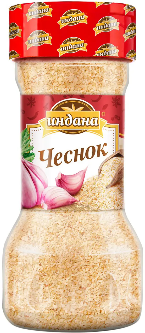 Изображение товара Приправа Индана Чеснок сушеный 55г - натуральная специя для блюд и консервации