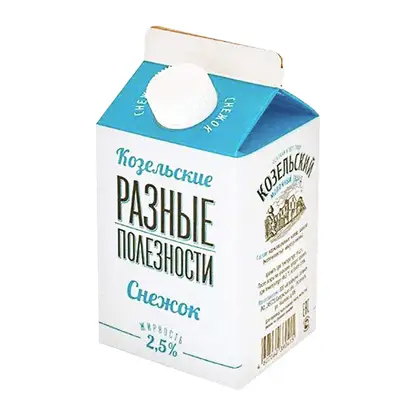Изображение товара Снежок Козельский 2.5% 450г натуральный кисломолочный продукт безопасный для диет