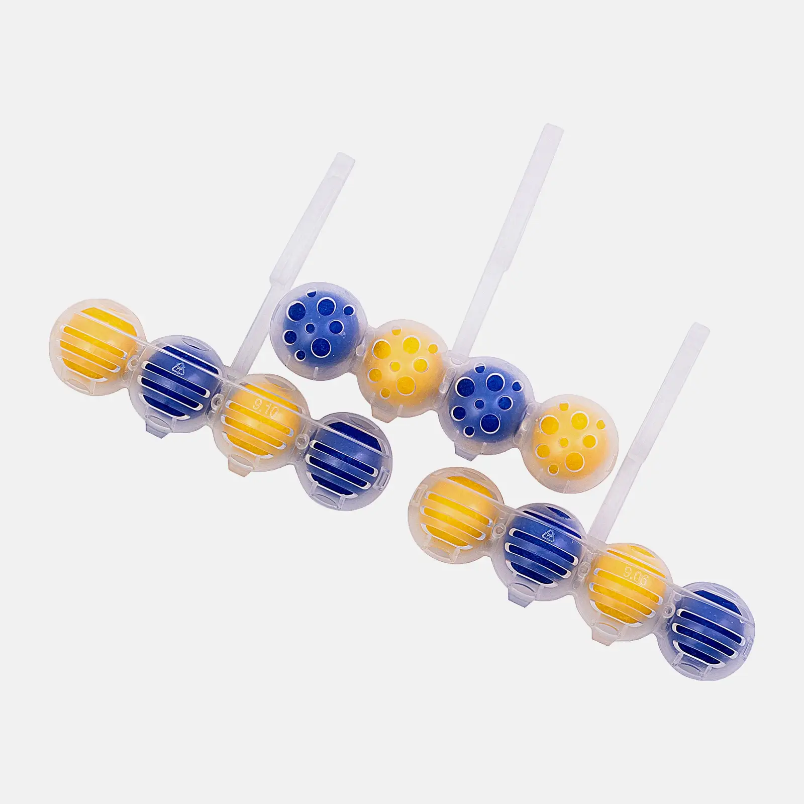 Туалетный блок Бреф Сила-Актив Лимонная свежесть шарики для унитаза 3шт*50г