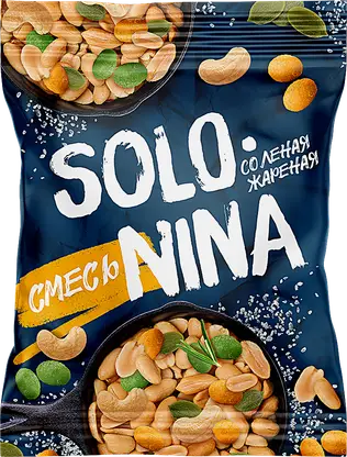 Смесь Solo Nina ядер арахиса и кешью с тыквой 70г