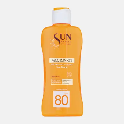 Молочко для тела солнцезащитное SPF80 Sun Block Krassa Sun Expert 180мл