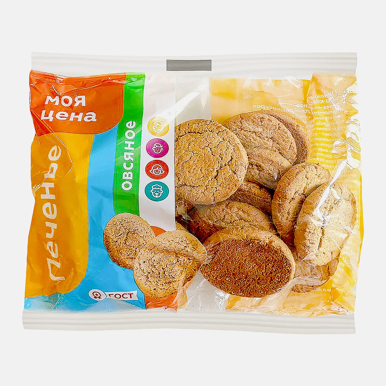 Изображение товара Овсяное печенье Моя цена 400 г натуральное сливочно-ванильное с корицей