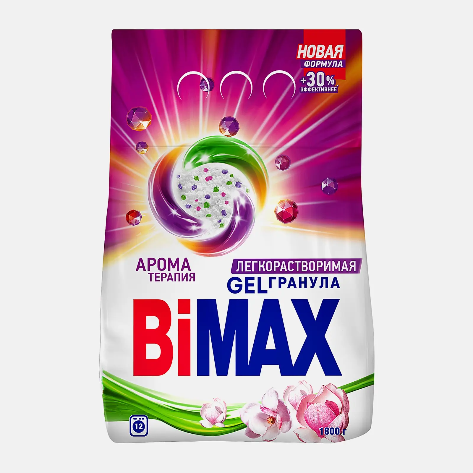 Изображение товара Стиральный порошок Bimax Ароматерапия автомат 1.8кг для эффективной стирки и свежего аромата