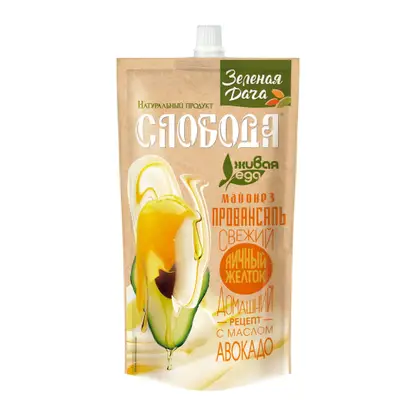 Изображение товара Майонез Слобода Зеленая Дача с маслом авокадо 67% 400мл