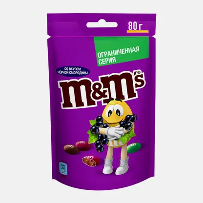 Драже со вкусом смородины M&M’s 80г
