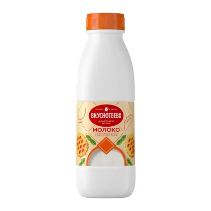 Изображение товара Молоко Вкуснотеево топленое ультрапастеризованное 3.2% 900г