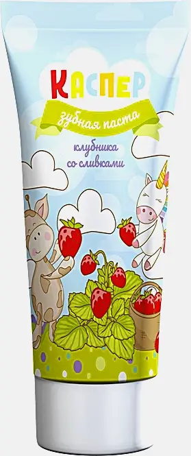 Зубная паста Каспер детская клубника со сливками и лимонный взрыв 50мл в ассортименте - фото 2 Зубная паста Каспер детская клубника со сливками и лимонный взрыв 50мл в ассортименте - фото 2