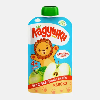 Пюре Ладушки фруктовое из яблок 85г