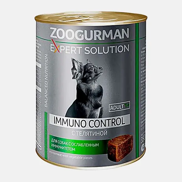 Влажный корм для собак с телятиной Immuno Control Zoogurman Es 350г