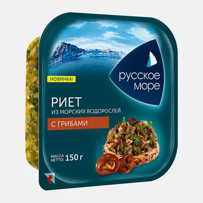 Риет из морских водорослей с грибами Русское море 150г