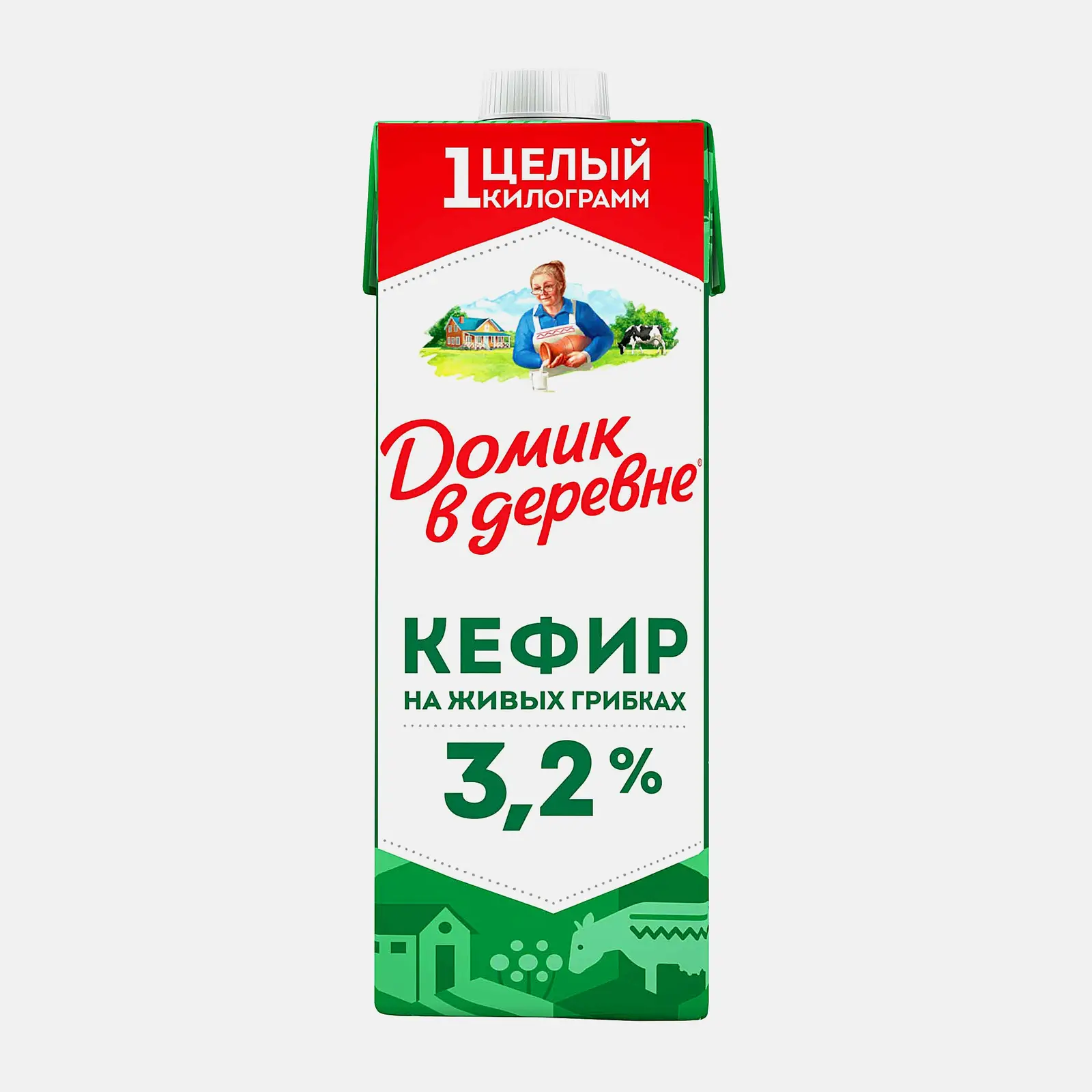 Изображение товара Кефир Домик в Деревне 3.2% 1кг Изображение товара Кефир Домик в Деревне 3.2% 1кг