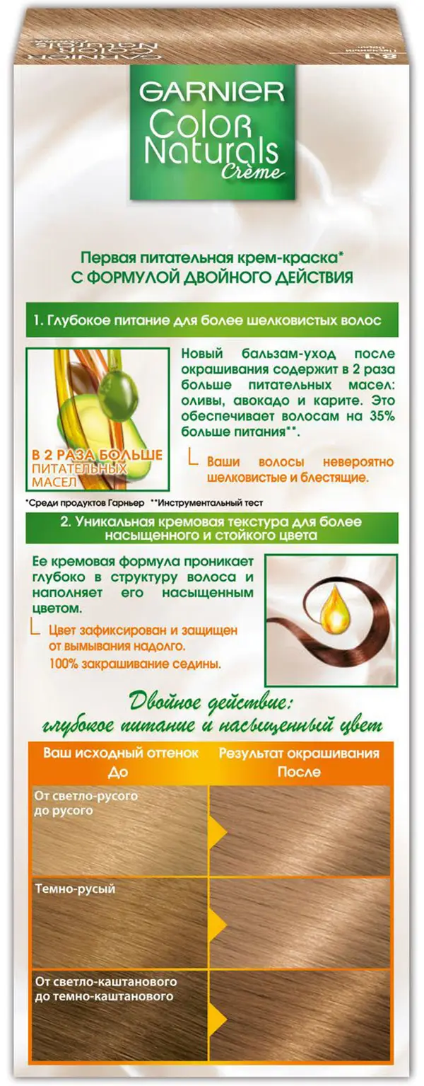 Стойкая крем-краска для волос Garnier Color Naturals питательная оттенок 8.1 Песчаный берег