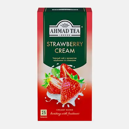 Чай черный Ahmad Tea клубника-сливки 25пак 37.5г