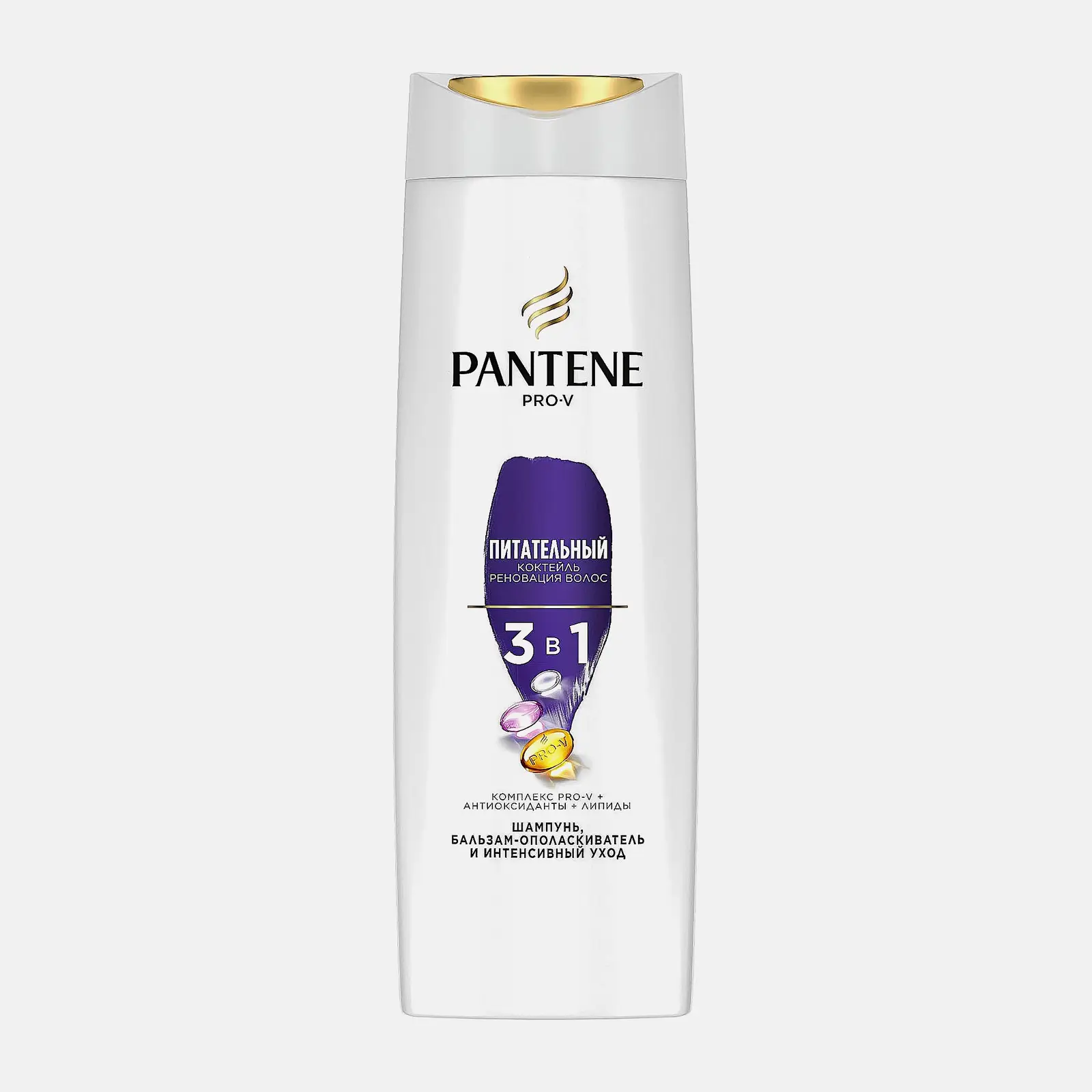 Шампунь для волос Pantene Pro-V 3в1 Питательный коктейль для тонких и ослабленных волос 360мл
