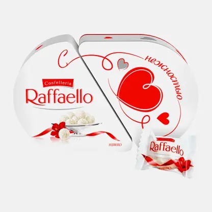 Конфеты с цельным миндальным орехом в кокосовой обсыпке Raffaello 300г