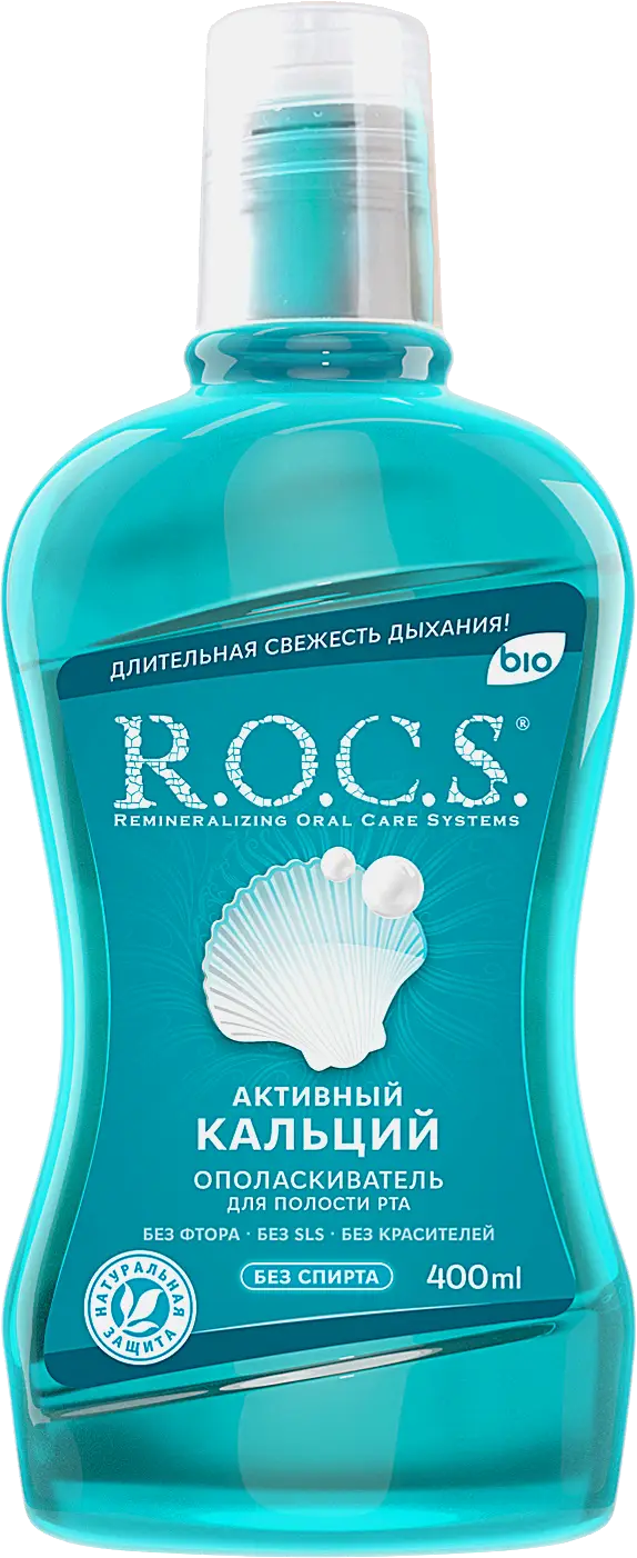 Ополаскиватель для полости рта R.O.C.S. активный кальций 400мл