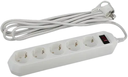 Сетевой фильтр Эра 5 розеток 10А 2200Вт 5м