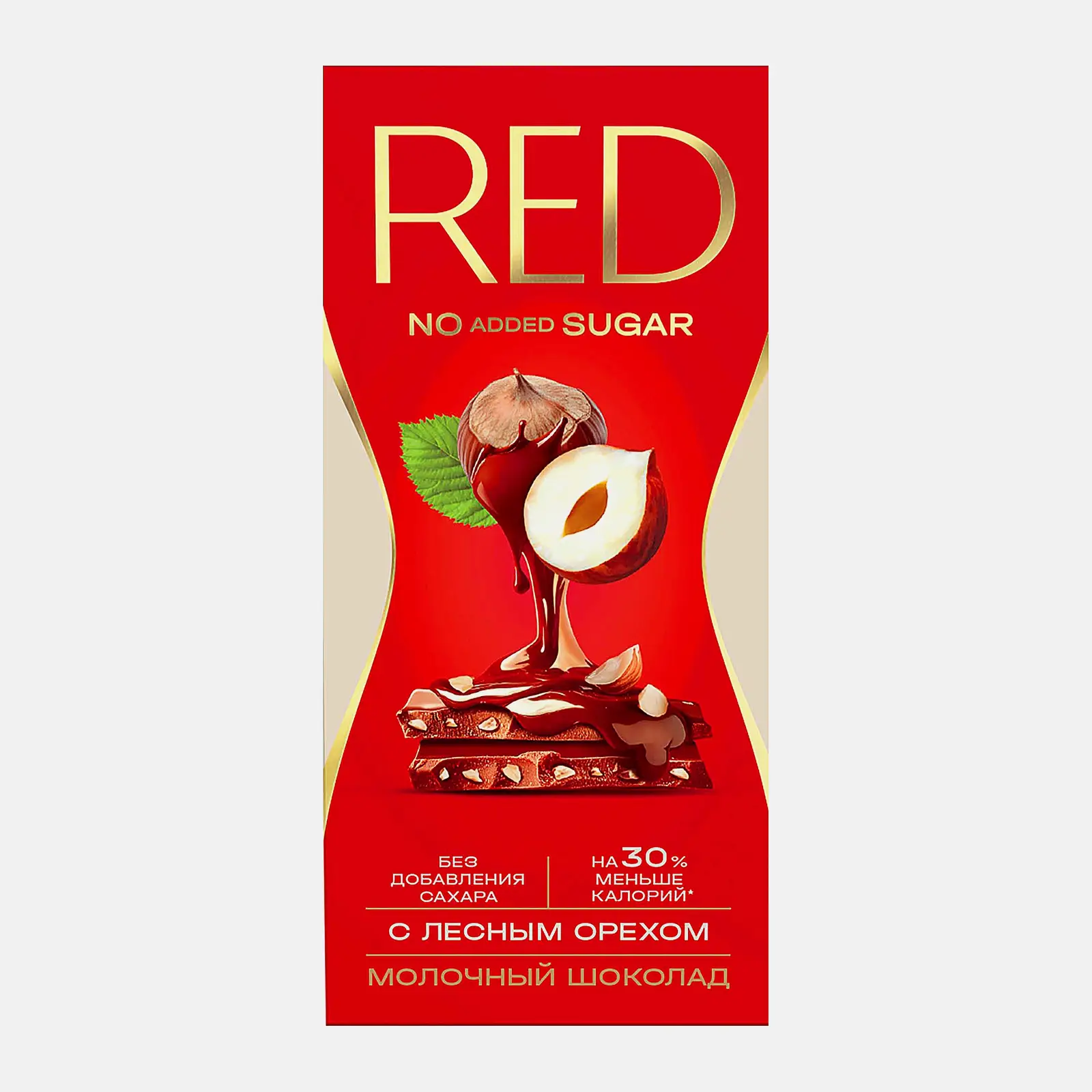 Шоколад Red молочный с лесным орехом без добавления сахара 70г
