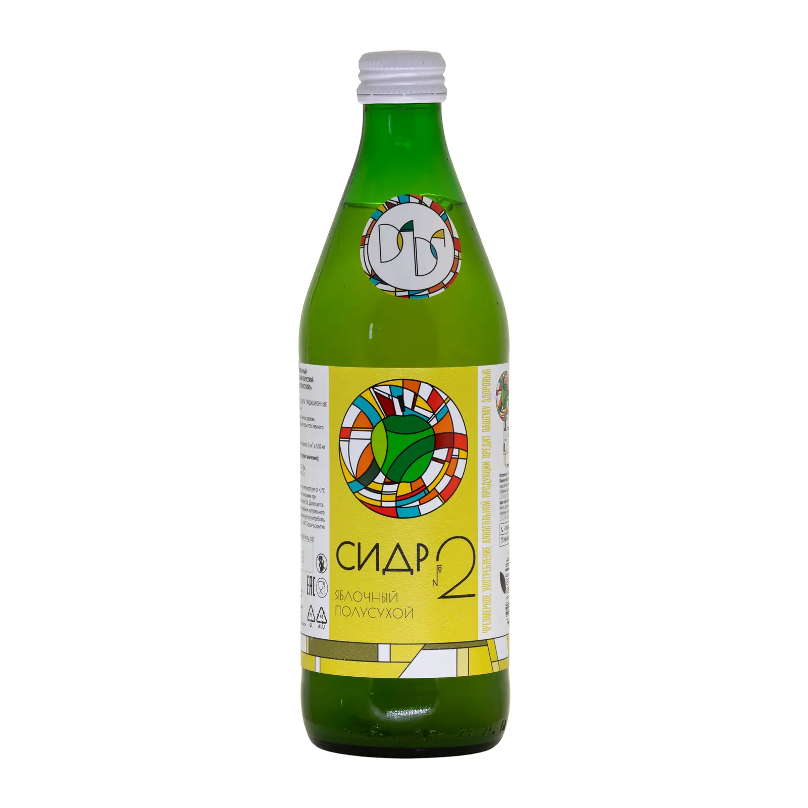 Изображение товара Яблочный сидр полусухой Дальняя дача #2 5% 500мл