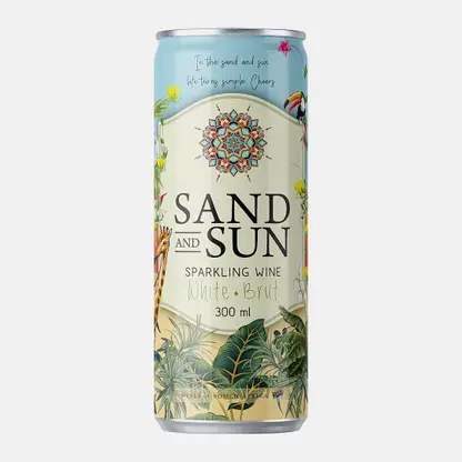 Вино белое игристое брют Sand And Sun 11% 300мл