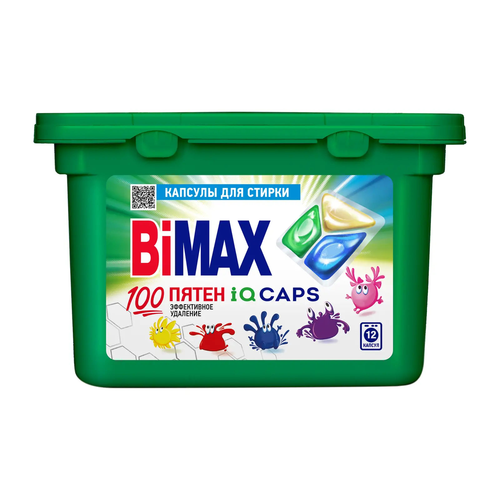 Изображение товара Капсулы для стирки Bimax 100 пятен 12шт