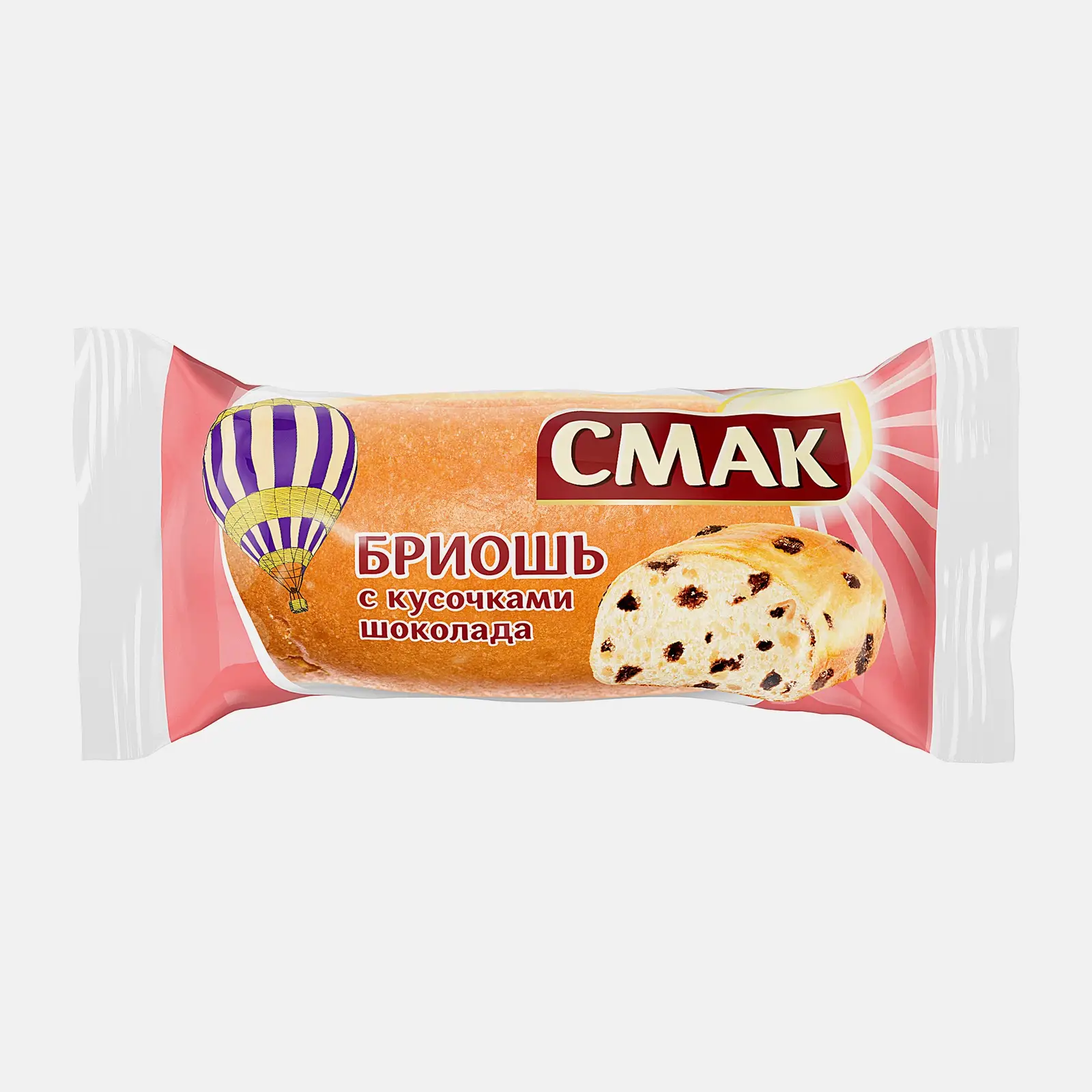Бриошь Французские улочки с кусочками шоколада Смак 30г