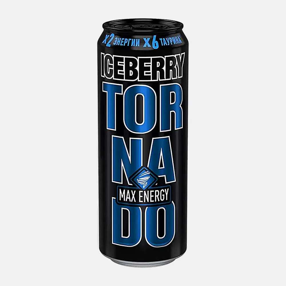 Изображение товара Напиток энергетический Tornado Max Iceberry 450 мл с ягодным вкусом